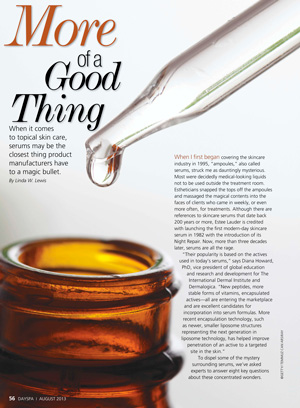 Serums Article | Day Spa Magazine August 2013